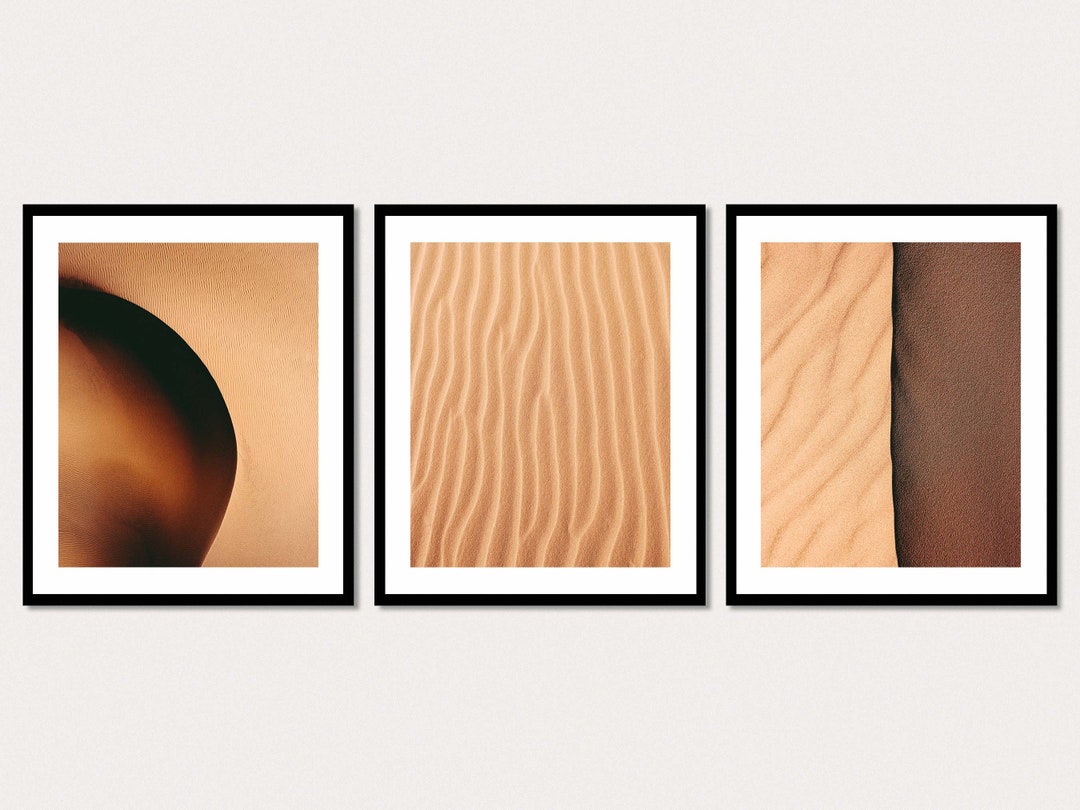Sand Dune Landscape 3 Piece Wall Art Printable Set Modern Digital Print