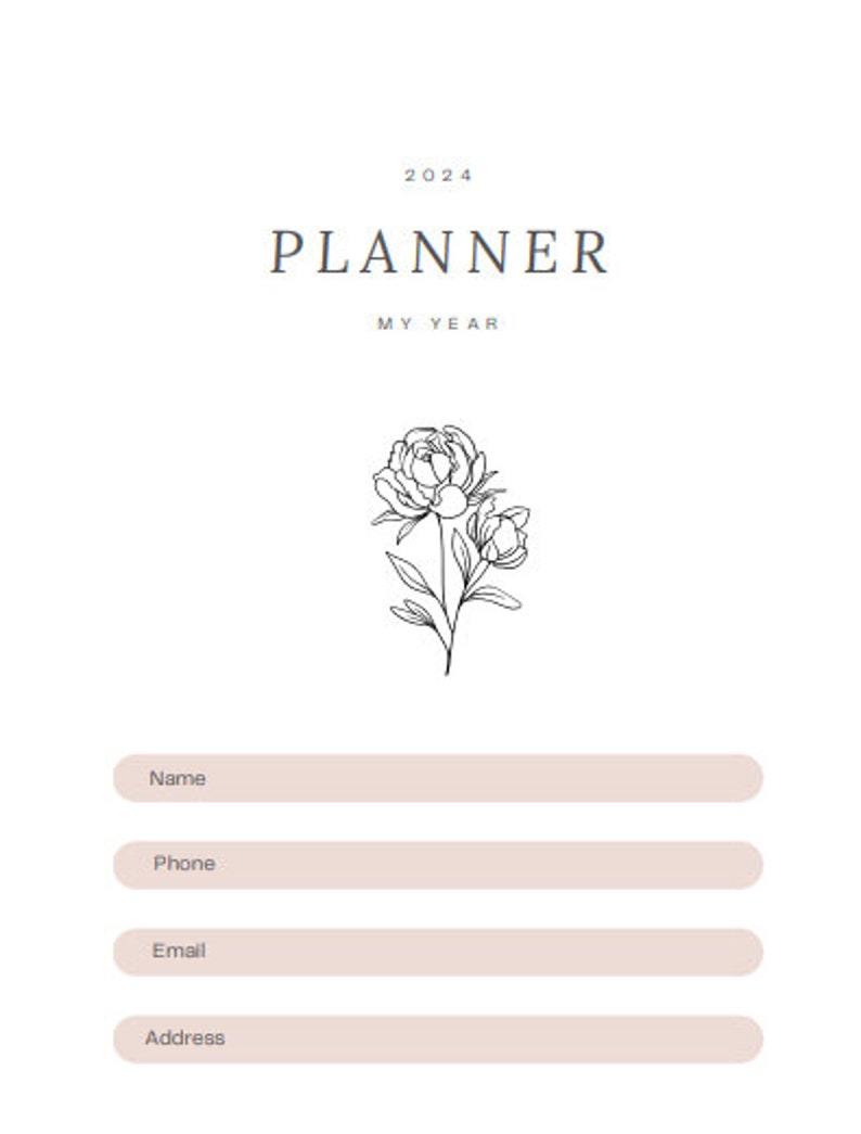 2024 Printable Planner, Budget Planner, Notebook, 2024 Calendar