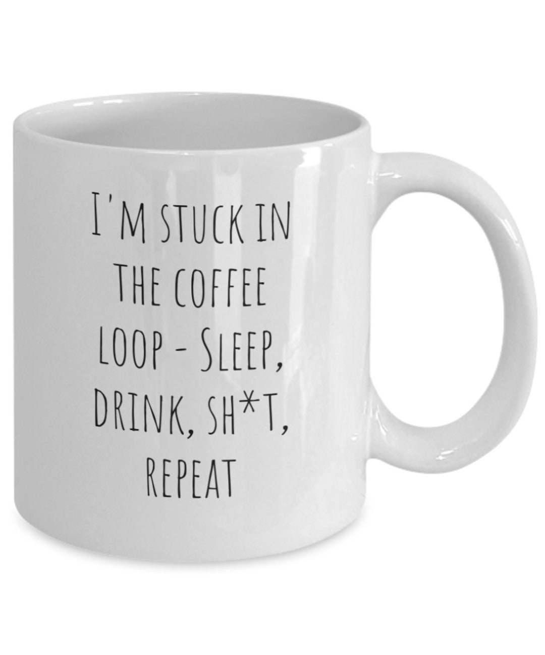 Funny Mug, Coffee Loop, Gift Ideas, Coffee Mug Etsy