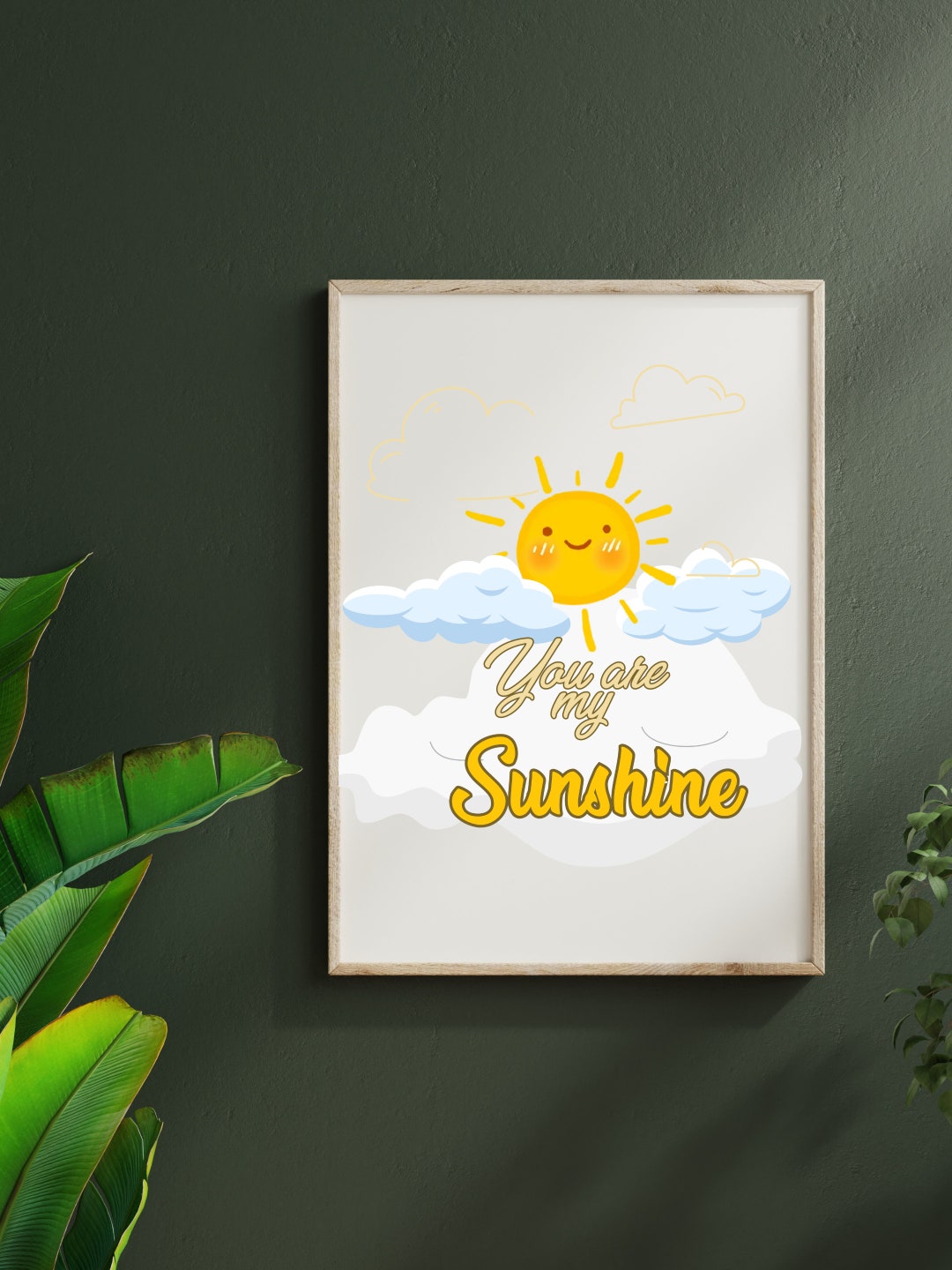 You Are My Sunshine Wall Art, Nursery Wall Art, Sunshine Wall Decor, Sunshine Print, Printable