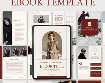 Ebook Template for Coaches, Freelancers, Course Creators | Quiet Luxury Canva Workbook