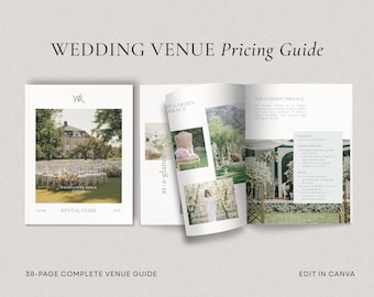 Wedding Venue Pricing Guide, Editable Canva Event Catalog (Digital Download)