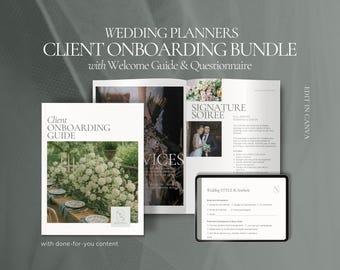 Pacchetto di modelli per questionari per clienti e per l'inserimento di wedding planner, moduli e modelli modificabili per wedding planner e wedding coordinator