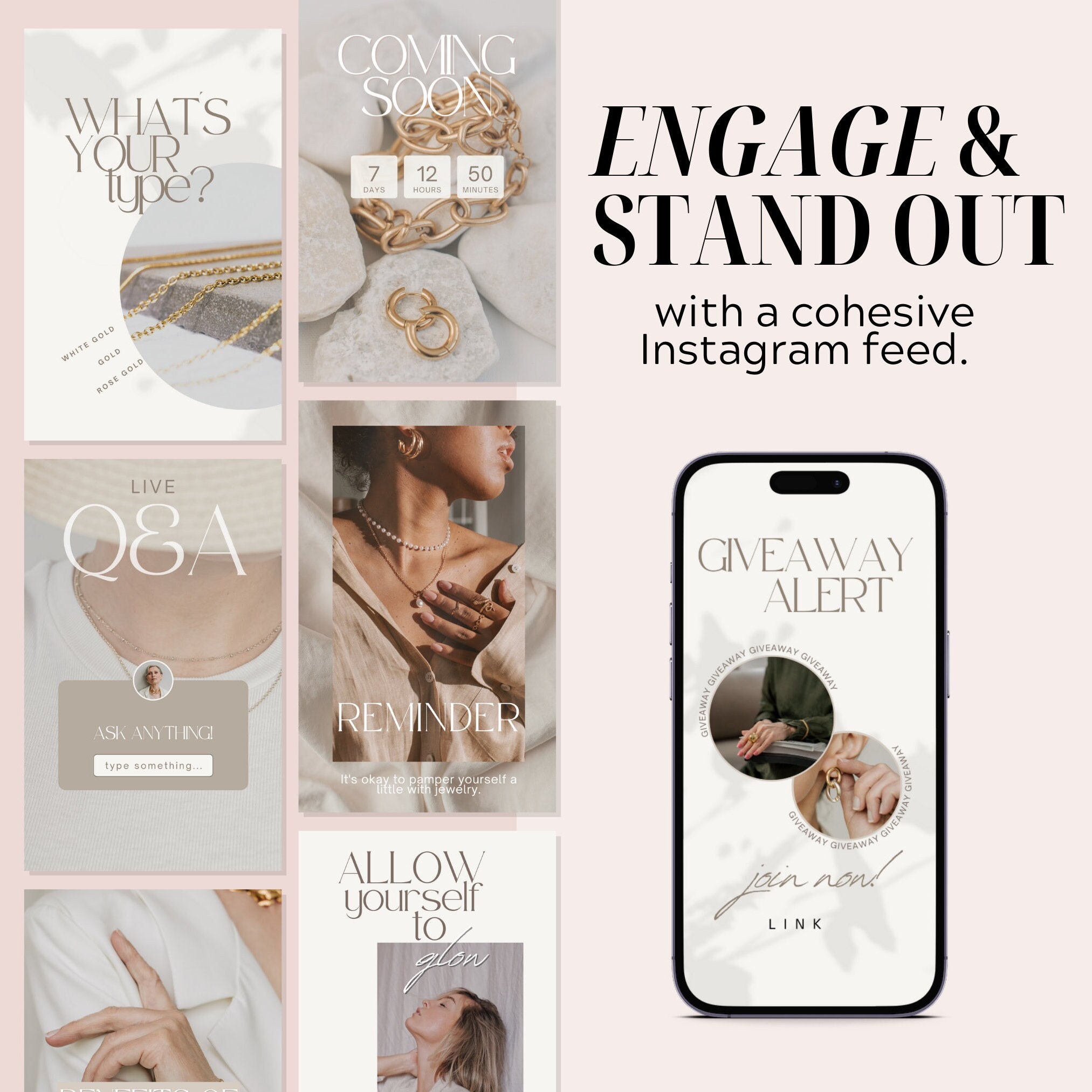 Editable Permanent Jewelry Instagram Story | Canva Instagram Templates ...