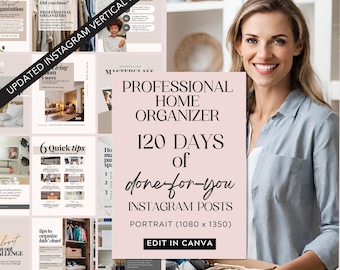 Instagram Post for Home Organization, Professional Organizer Instagram Templates, Marketing Templates for Professional Home Organizer