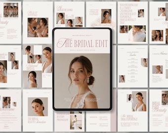 Bridal Makeup Artist Pricing Guide, Editable Canva Template (Digital Download)