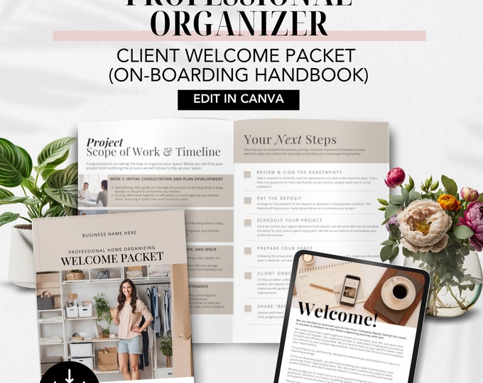 Client Questionnaire Welcome Packet for Professional Organizers | Canva ...