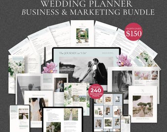 Wedding Planner Business & Marketing Canva Template, Client Onboarding (Digital Download)