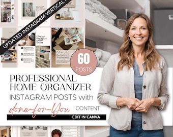 Home Organizer Instagram Post, Home Organization Instagram Templates, Organizer Marketing Template, Social Media Template for Home Organizer