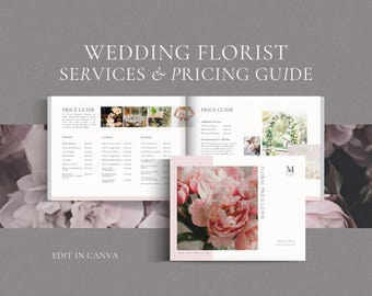Wedding Florist Pricing Guide Template, Canva Editable (Digital Download)