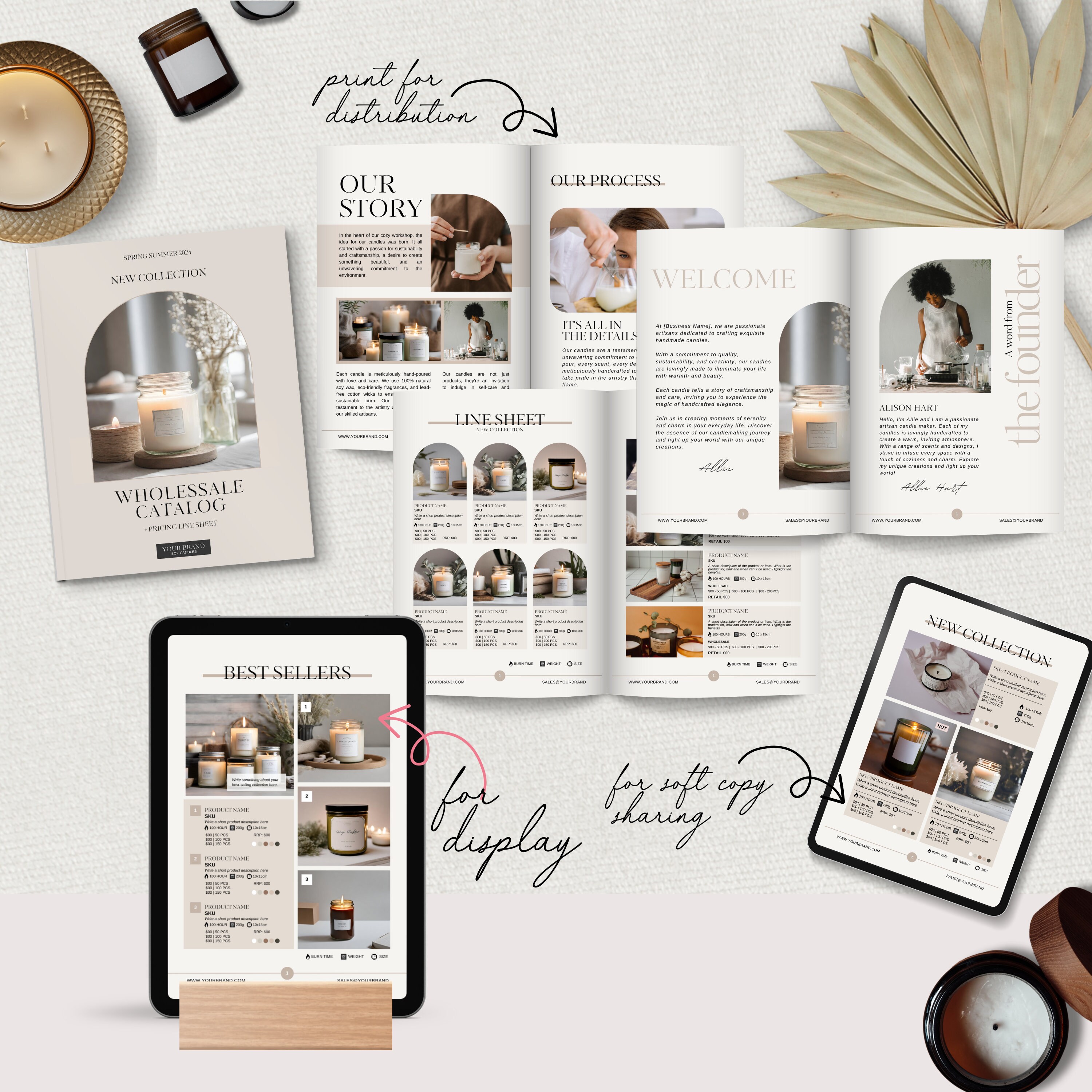BOHO Candle Wholesale Catalog, Candle Wholesale Catalog Template