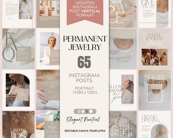 Editable Permanent Jewelry Instagram Posts Templates | Permanent ...