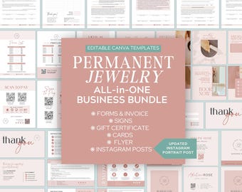 Permanent Jewelry Business Starter Kit Permanent Jewelry Consent Forms Permanent Jewelry Instagram Post Templates, Permanent Jewelry Tools