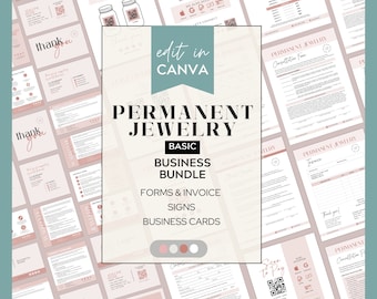 Permanent Jewelry Business Starter Kit Permanent Jewelry Consent Forms Permanent Jewelry Warranty Care Card, Permanent Jewelry Tools CT07