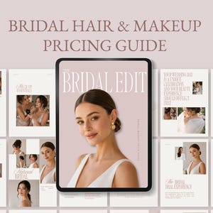 Bridal Makeup Artist Pricing Guide, Editable Canva Template for Wedding MUA Service (Digital Download)