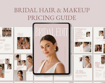 Bridal Makeup Artist Pricing Guide, Editable Canva Template for Wedding MUA Service (Digital Download)