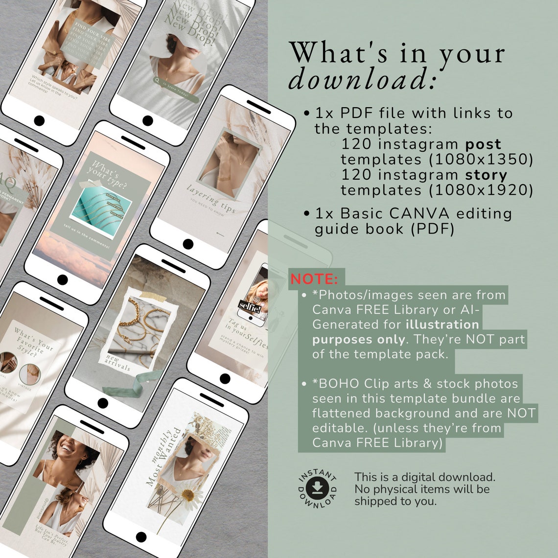 Permanent Jewelry Social Media Posts and Story, Canva Social Media ...