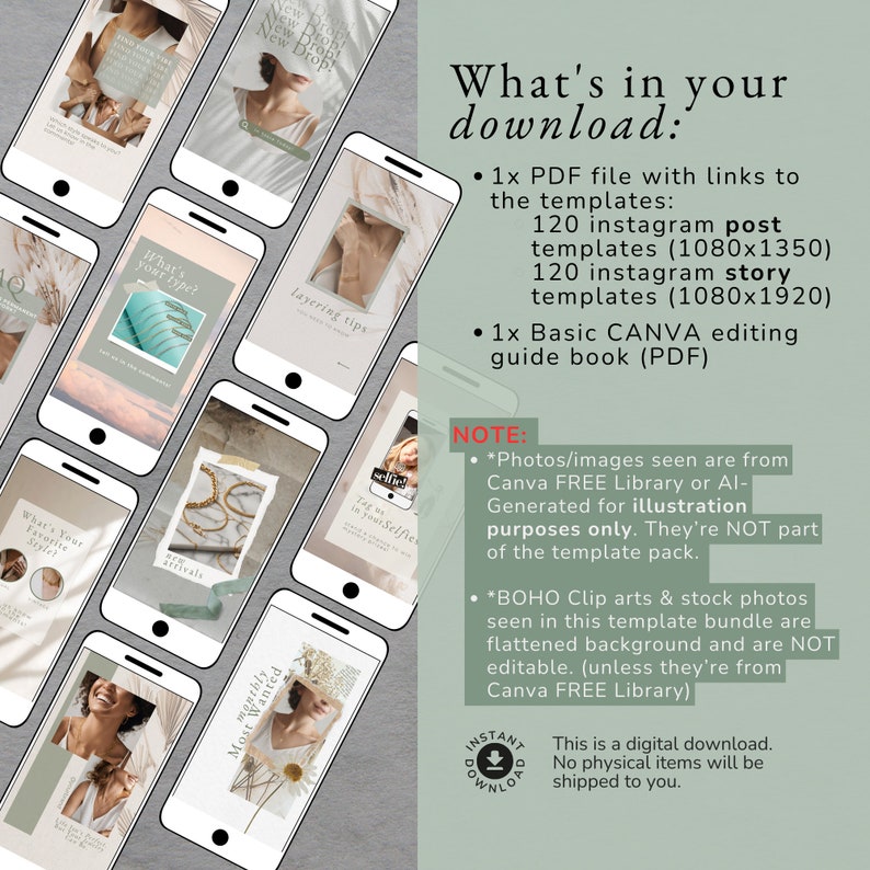 Permanent Jewelry Social Media Posts and Story, Canva Social Media ...