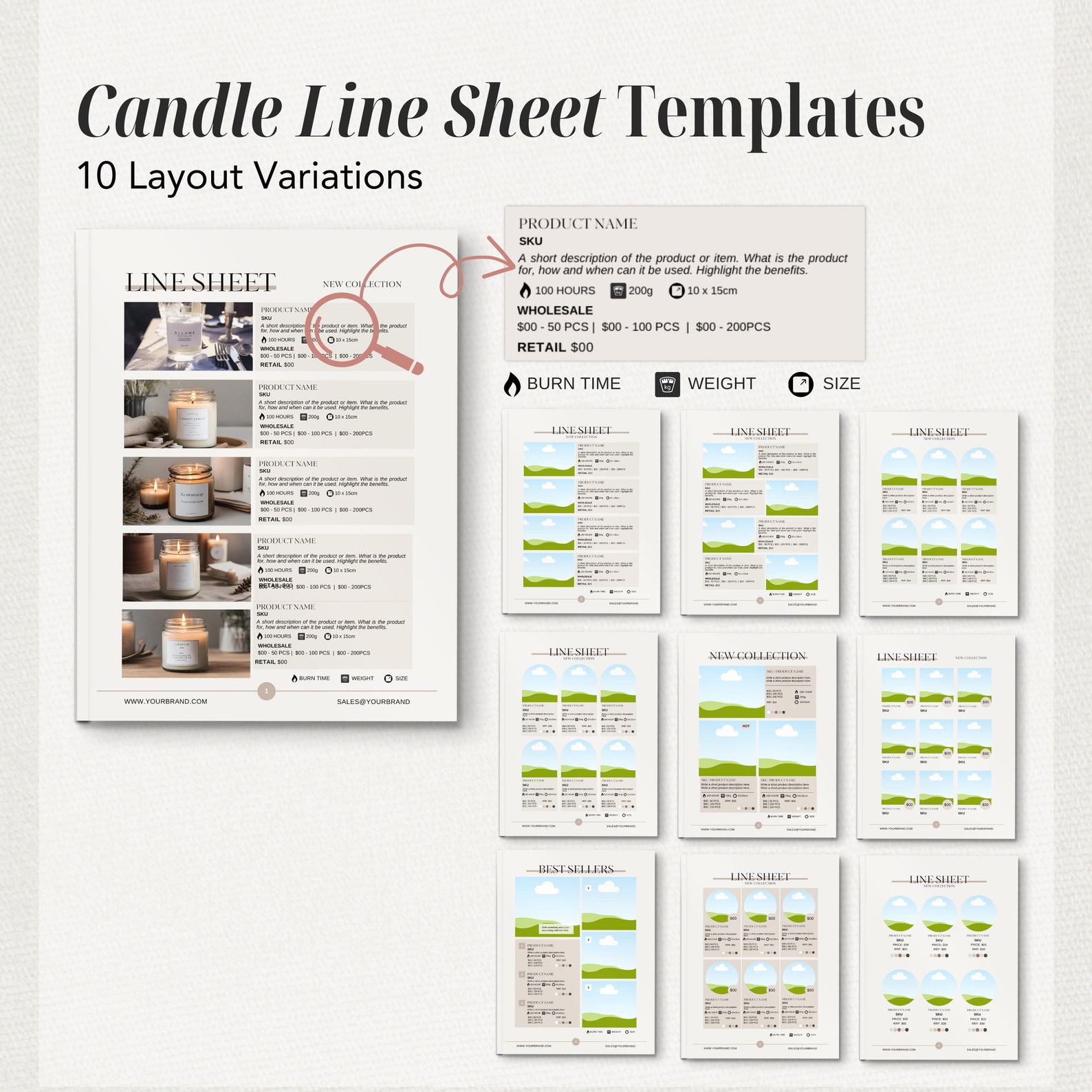 BOHO Candle Wholesale Catalog, Candle Wholesale Catalog Template