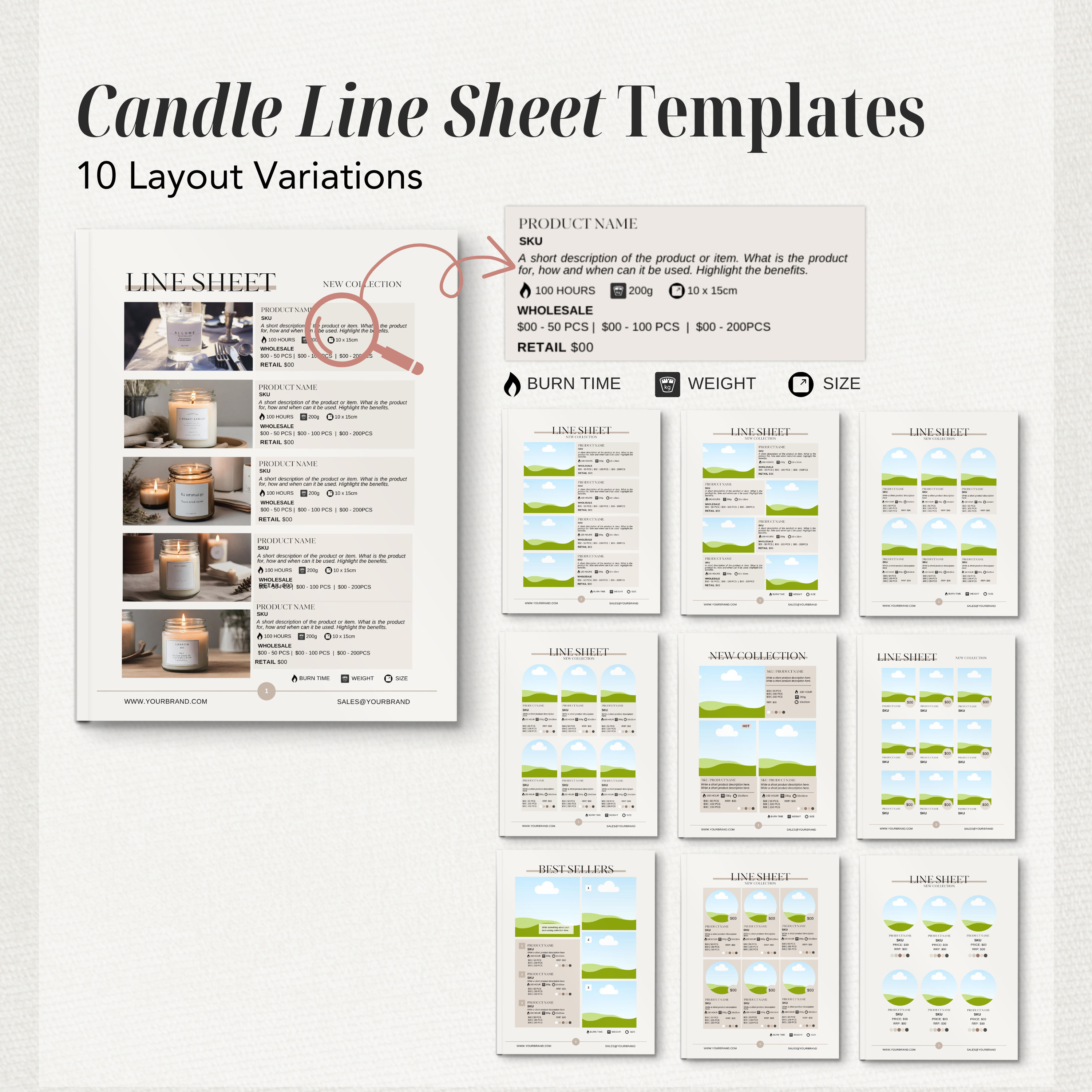 BOHO Candle Wholesale Catalog, Candle Wholesale Catalog Template