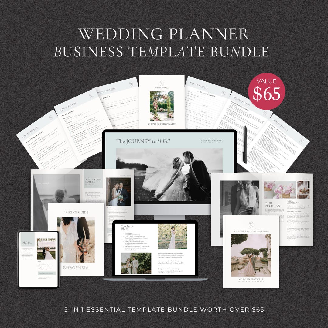 Wedding Event Planner Business Template With Price List, Questionnaire ...