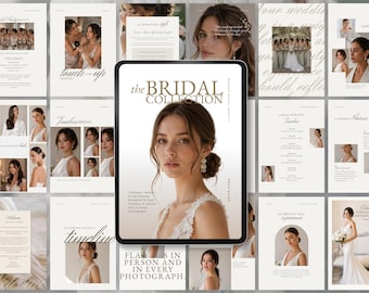 Bridal Makeup Artist Pricing Guide, Editable Canva Template (Digital Download)