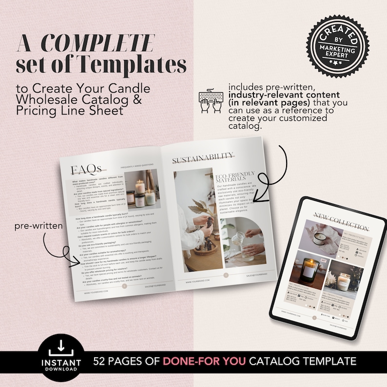 BOHO Candle Wholesale Catalog, Candle Wholesale Catalog Template