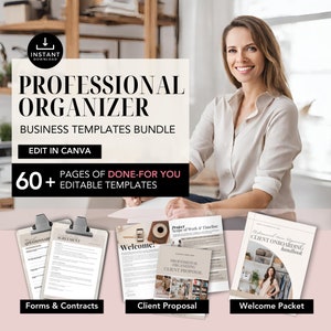 Professional Organizer Templates with Home Organizer Contract, Professional Organizer Forms, Intake Form, Client Welcome Packet, Proposal