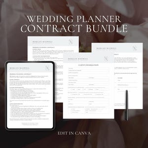 Wedding Planner Contract Template, Editable Contract Template, Event Planner Form, Wedding Planning Contract Template for Wedding Planners