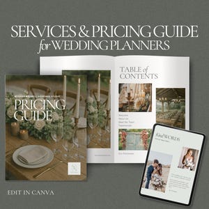 Wedding Planner Service And Pricing Guide, Editable Pricing Guide, Business Service and Pricing for Wedding Planning Business, Event Planner