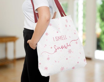 I Smell Snow Tote Bag - Pink