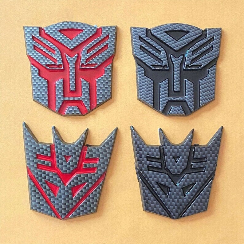 Red Black TRANSFORMER Decepticon Autobot Car Rear Trunk Emblem Etsy