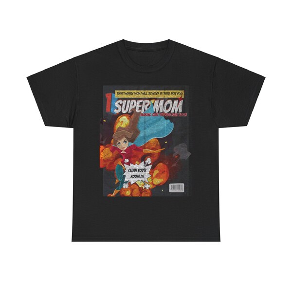 Super Mom Comic Graphic Tee, Graphic T-Shirt, Unisex Tee, Retro T-Shirt, Streetwear Tee, T-shirt as a gift, Mother's Day