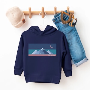 Persevere Toddler Pullover Hoodie: Kids Mountain Adventure Sweatshirt