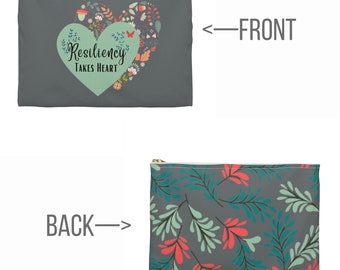 Bolsa de acessórios portátil floral, bolsa de cosméticos de maquiagem, bolsa de viagem com zíper, bolsa de batom com desenho de flor, estojo para lápis e marcador