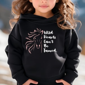 Horse Hoodie for Toddler, Kids Pullover Sweatshirt with Horse Graphic, Horse Lovers Shirt, Kids Cozy Hoodie, Girls Adventure Sweatshirt