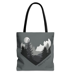 Wander-Polyester Tote Bag, Economical Shoulder bag, Reusable Grocery Bag, beach bag, book tote, travel bag, work tote, shopping tote