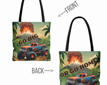 Ga grote Tote Bag, Monster Truck Tote Bag, Preschool Bag, Daycare Tote, Beach Tote Bag, Monster Truck Library Tote, Boy Birthday Gift