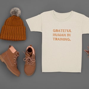 Dankbaar peuter T-shirt met korte mouwen, T-shirt voor peuters, herfst T-shirt voor meisjes en jongens, Thanksgiving T-shirt voor kinderen, schattig herfst kinder T-shirt, 2T-5T