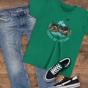 Camiseta juvenil &quot;Fuerza de la Naturaleza&quot;, camiseta infantil &quot;Naturaleza&quot;, camiseta de aventura al aire libre, regalo para amantes de la naturaleza, camiseta para entusiastas de la naturaleza