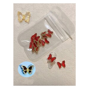 10Pcs Butterfly Nail Charms, Butterfly Nail Art, Nail Butterflies, Butterfly Shaped Decoration Rhinestones, Nail Charms, Nail Decoration.