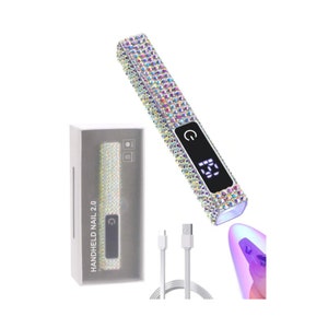 Mini Uv Nail Lamp, Handheld Nail Uv Lamp, Portable Uv Gel Lamp, Rechargeable Nail Dryer with Screen, 20-60 Fast Curing, Lamp for Gel Nail.
