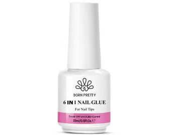 6 in 1 Rubber Gel for Nail Acrylic, Soak Off Base Gel, Top Coat, Uv Extension, Nail Glue, Water Color Gel, Nail Strengthener, and Nail Art.