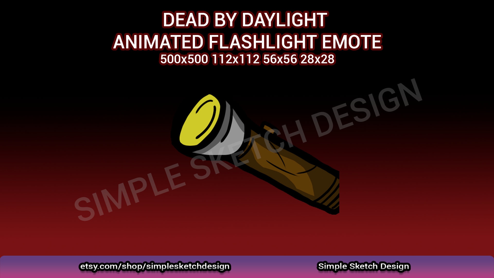 Dead by Daylight Animated Flashflight Emote for Twitch and Discord Etsy
