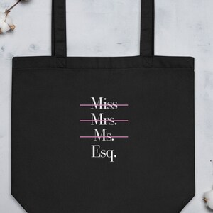 女性弁護士のためのEsq.オーガニックエコトートバッグ
