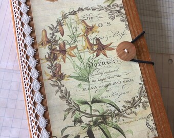 Junk Journal vintage summer orange notebook