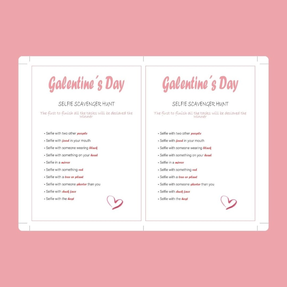 Galentines Day Games Printable Ladies Night Galentine Day Party Bundle ...