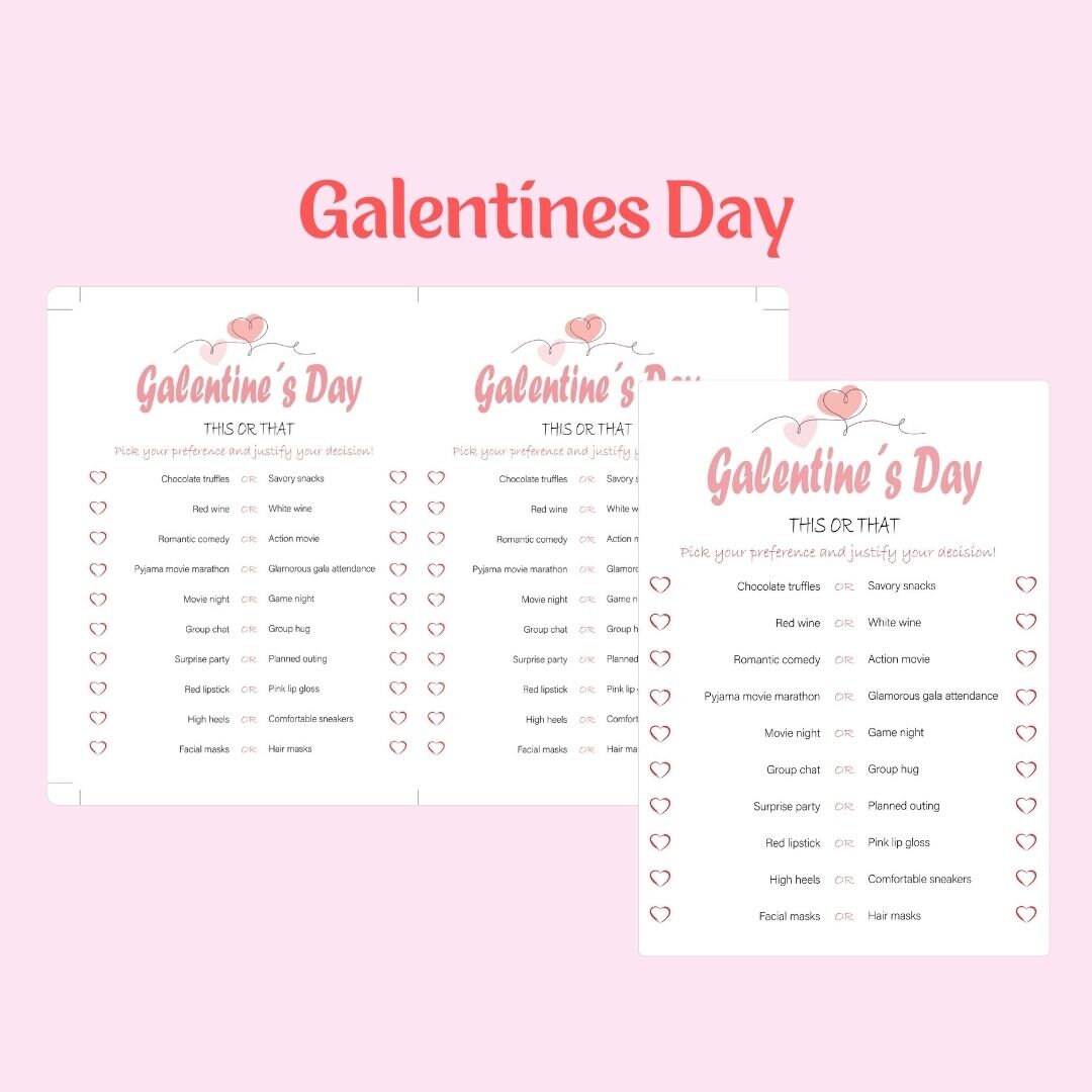 Galentines Day Games Printable Party Bundle Adult Galentine's Day Game ...