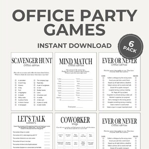 Office Party Games Printable, Coworker Bonding Activities, Budget-Friendly Work Party Ideas, Team Games for Work Events, Staff Meeting Fun