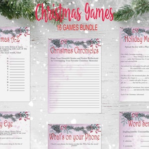 Christmas Games Bundle, Family Christmas Game, Printable Christmas Games, Christmas Party Games, Office Games, School Christmas, Download